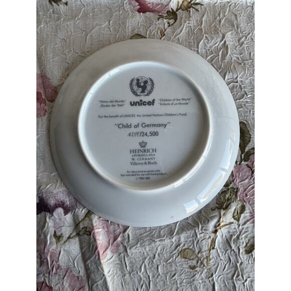 UNICEF Heinrich Collector Plate “Child of Germany" 7284 / 24,500 - Picture 6 of 8